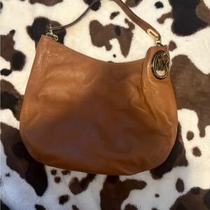 Michael Kors Tan Leather Shoulder Bag